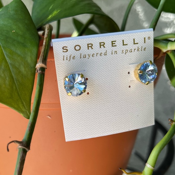 SOLD Blue Sorrelli Stud Earrings - Picture 4 of 4